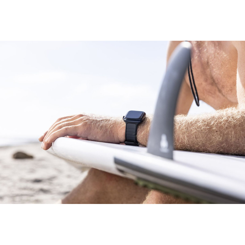 Ремінець UAG для Apple Watch 45/44/42 Torquay, Black-Turquoise