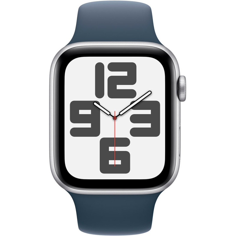 Смартгодинник Apple Watch SE GPS 44mm Silver Aluminium Case with Storm Blue Sport Band – S/M