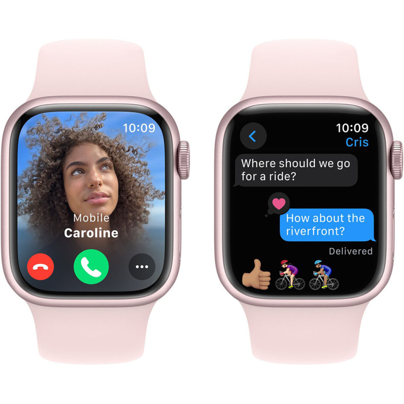 Смартгодинник Apple Watch Series 9 GPS 41mm Pink Aluminium Case with Light Pink Sport Band – S/M