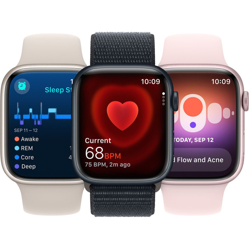 Смартгодинник Apple Watch Series 9 GPS 41mm Starlight Aluminium Case with Starlight Sport Band – S/M