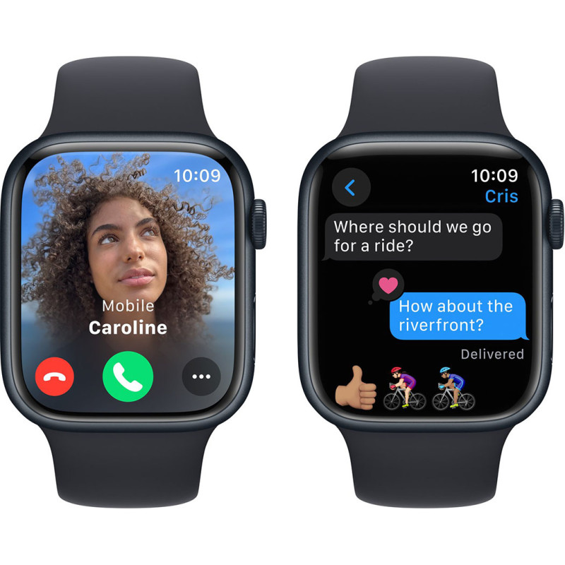 Смартгодинник Apple Watch Series 9 GPS 45mm Midnight Aluminium Case with Midnight Sport Band – S/M