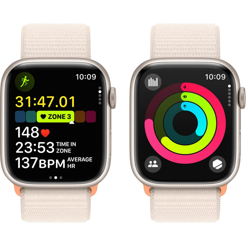 Смартгодинник Apple Watch Series 9 GPS 45mm Starlight Aluminium Case with Starlight Sport Loop