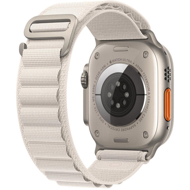 Смартгодинник Apple Watch Ultra GPS + Cellular 49mm Titanium Case with Starlight Alpine Loop Medium